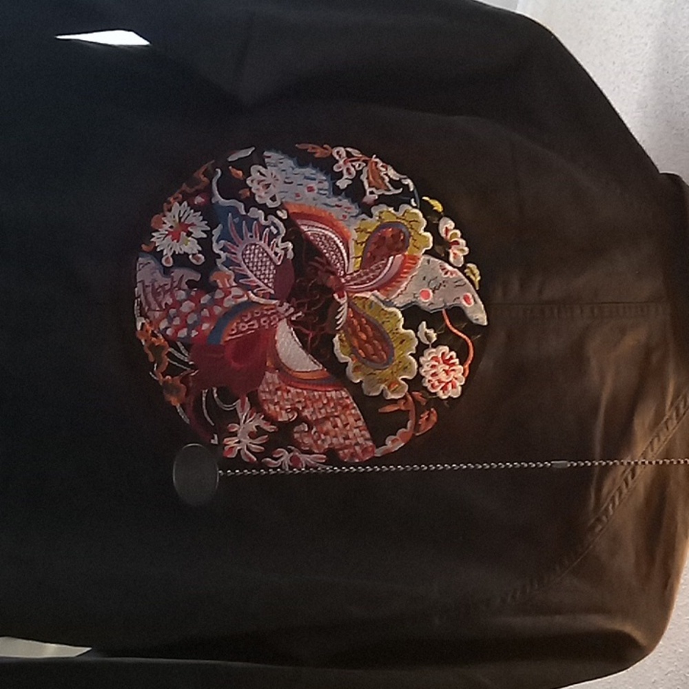 New Black Jumpsuit with Embroided Patches....One Of A Kind.... - Picture 6 of 6